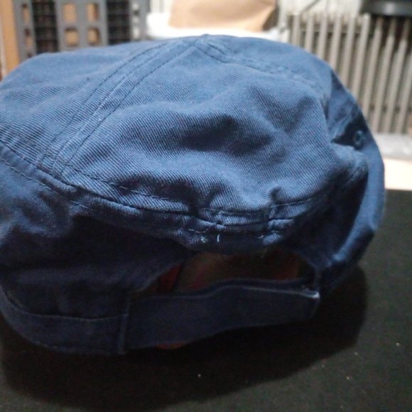 Texas Hold 'Em Poker - SF - One Size Fits All Navy Blue Adjustable Army Hat Cap - Picture 3 of 4